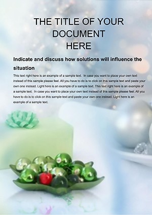 Christmas Decoration Word document template design