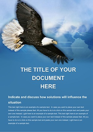 Flying eagle Word template