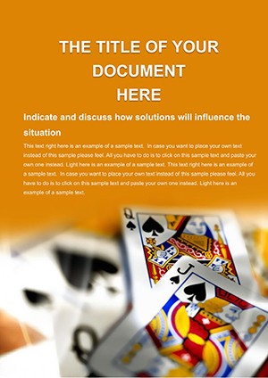 Play Card Games Word template
