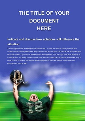 Free American Football Word Template Design for Print Documents - Slide #1