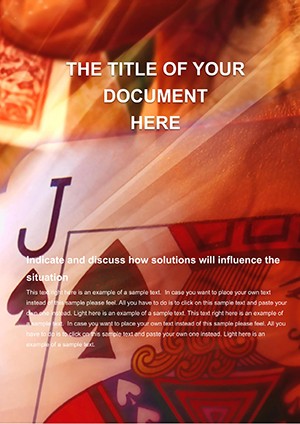 Casino Black Jack Word template