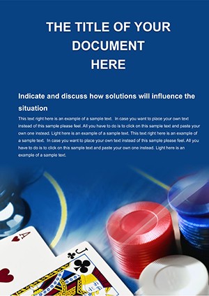 Poker money Word template