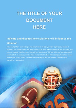 American Football Word template