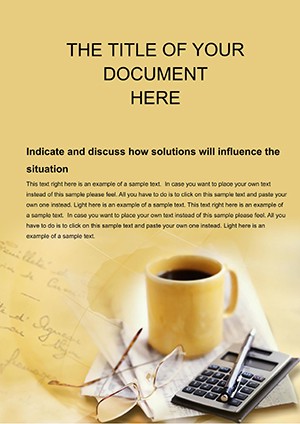 Work break Word document template design