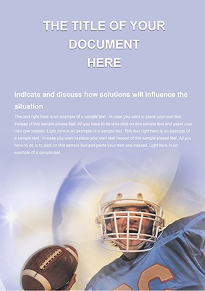 American Football results Word template