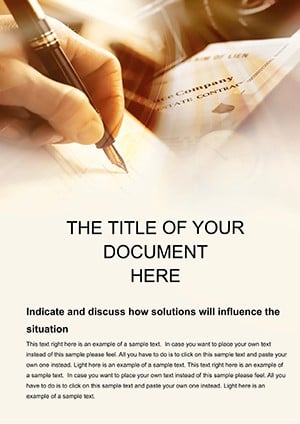 Preparation Legal Word document template design