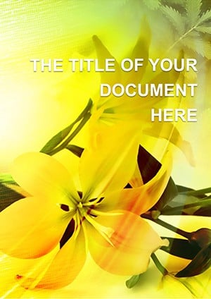 Yellow flowers Word template