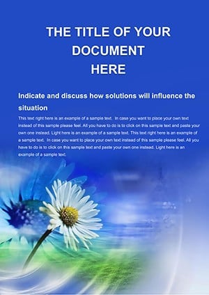 Wildflower Word document template design