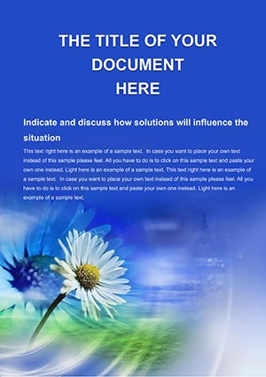 Wildflower Word document template design