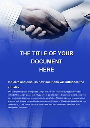 Business Agreement Word document template design