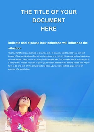 Vacation Packages Word document template design