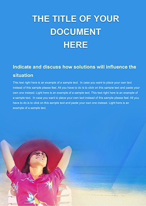 Vacation Packages Word document template design