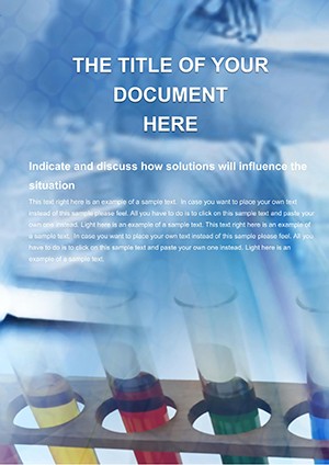 Medical Tests Word document template design