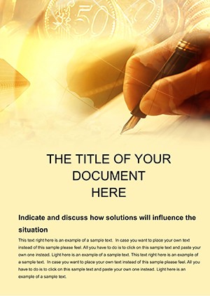Sign Financial Documents Word Template - Download Now