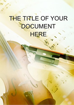 Violin and Sheet Music Word Template