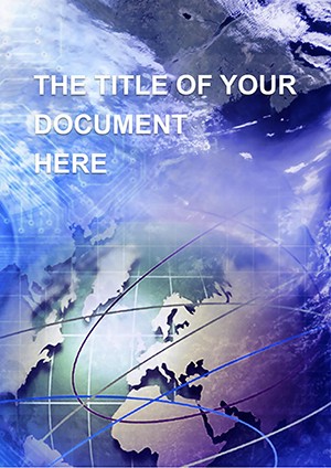 Earth from space Word template