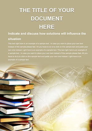 Books knowledge Word template