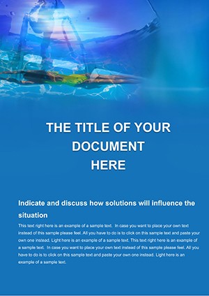 Swimming pool Word template