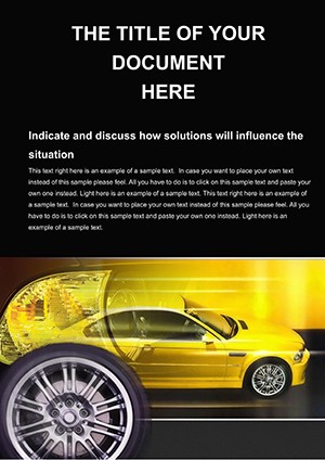 Car Parts Word document template design