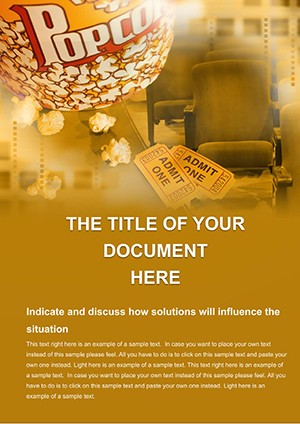 Popcorn and cinema Word template