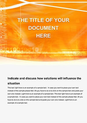 Pulses of Radio Waves Word Template | Download Background Design