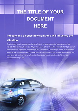 Cars for sale Word template
