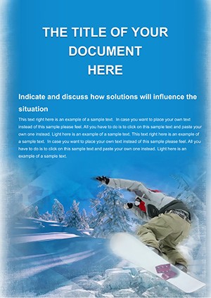 Extreme Snowboard Word template