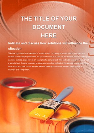 Paint colors Word document template design