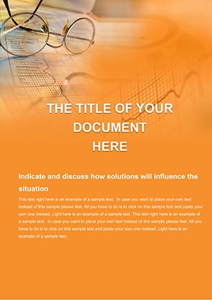 Medicine Cardiogram Word document template design