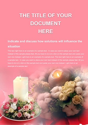 Christmas candles Word templates