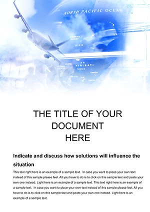 Airlines and Flights Word template