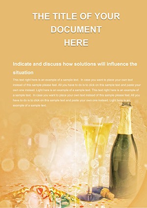 Glass of champagne Word templates