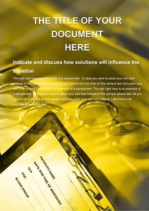 Medical record Word template
