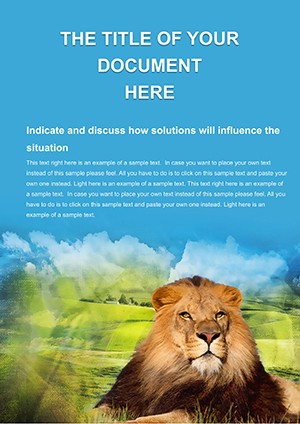 Lion park Word template