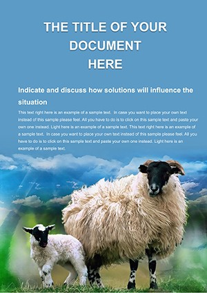 At the sheep farm Word templates