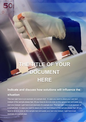 Free Medical Blood Analysis Word Template Design for Print Documents
