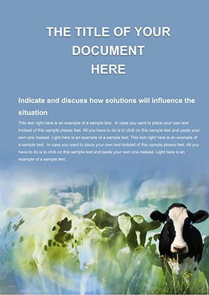 Cows and farm Word templates