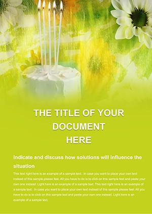 Cake for Birthday Word Template: Crafting Joyful Documents with Ease