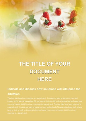 Cake for dessert Word templates