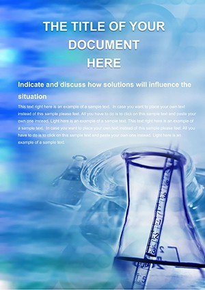 Chemical Bulb: Chemistry Word Template