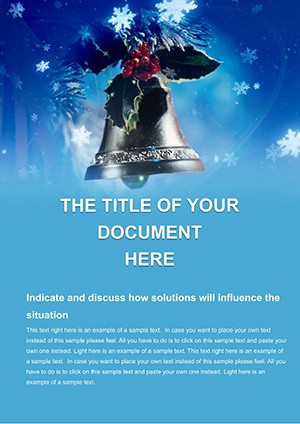 Christmas bell Word templates
