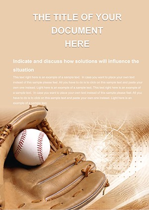 Baseball Glove Word Template for print document