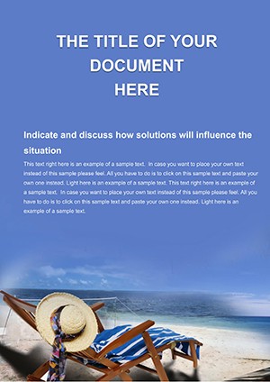 Beach vacation Word template