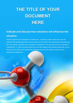 Chemical molecule Word template