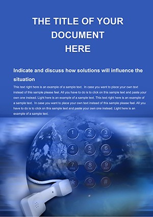 Telephone services Word template