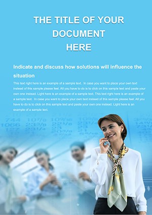 Successful Business Leader Word document template design