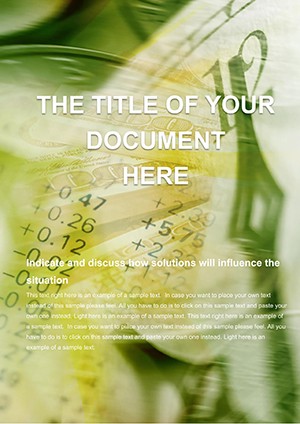 Money market Word document template