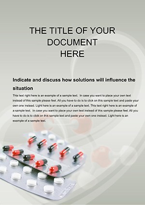 Medicines and tablets Word templates