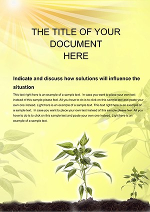 Growing plants Word templates