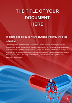 Pharmacy and tablets Word template